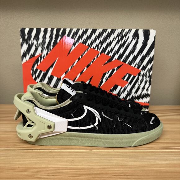 Size 5 - Nike Acronym x Blazer Low Black Olive Aura